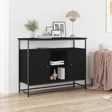 Vitrina Roble negro 100 x 35 x 80 cm Madera contrachapada vidaXL (1/5)