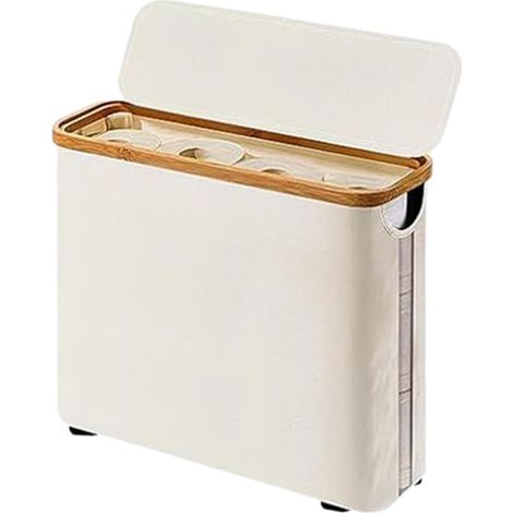 Panier de rangement pour papier toilette Organiseur fin et pliable avec couvercle , support étanche