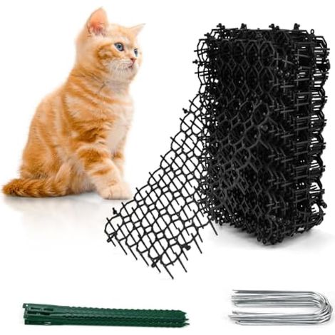 QINERSAW 20 PCS Tapis Anti Chat 20 15cm Pic Anti Chat Tapis Anti Chien Tapis Répulsif Chat Intérieur Grille Anti Chat Extérieur Tapis Anti Chat pour Canapé Chambre Jardin avec 20 u-Pins 20 Ties (1/5)