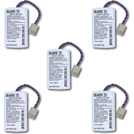 Batsecur 5 batterie litio compatibile BATLI05 Logisty Hager 3,6V 5,4Ah - BAT05