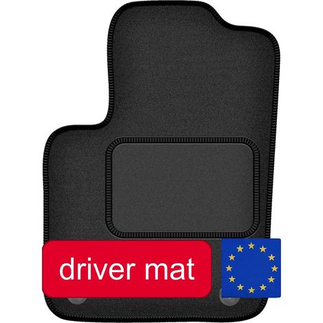 Tappetino lato guidatore, su misura per Fiat 500 Hybrid, design di lusso, grigio (1/5)