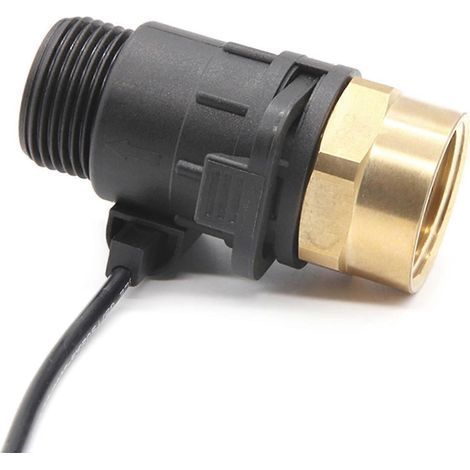 Capteur de débit d'eau liquide amovible à effet Hall G1 1 pouce, commande par interrupteur à turbine, débitmètre vertical/horizontal, filetage mâle -NBB (1/5)