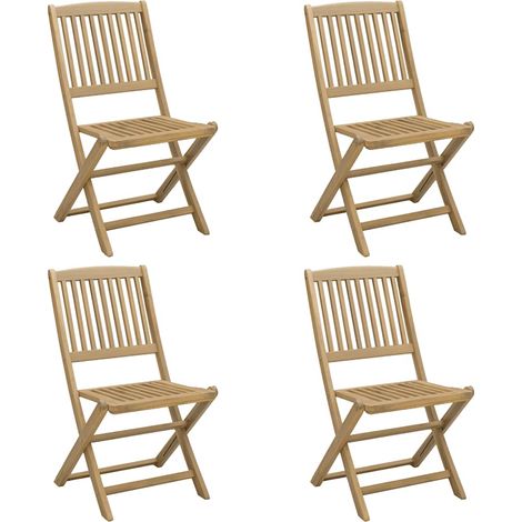 Folding Garden Chairs 4 pcs 57x49x90 cm Solid Wood Acacia vidaXL
