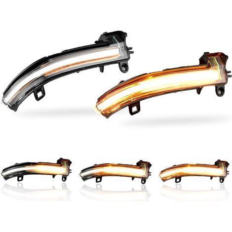 Lot de 2 Feux clignotants LED dynamiques pour rétroviseur, séquentiel blanc cristal, compatible BMW séries 1 2 3 4 X1