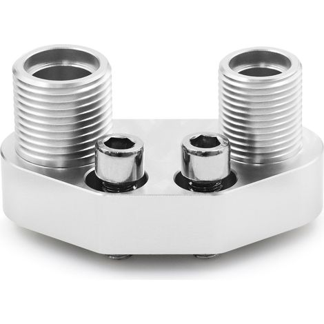 Adaptateur de compresseur AC, raccords de connecteur rapide A/C, remplacement de finition polie en aluminium 6061 T6 pour Sanden SD7B10 7176 (1/5)