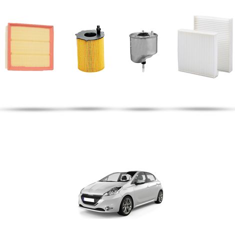 Kit tagliando 4 filtri compatibile con Peugeot 208 1.6 HDI FAP 55kw Dal 2012 (1/5)