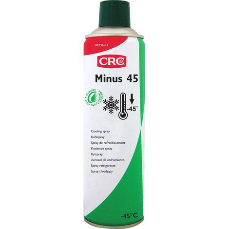 Réfrigérant aérosol CRC Minus 45, 250 ml, -45°C ( Prix pour 1 ) MINUS 45, Refroidisseur, Détection des pannes électriques