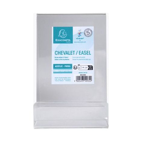Mini chevalet - Pour document - 100x110x150mm - Plastique - Transparent - A poser (1/4)