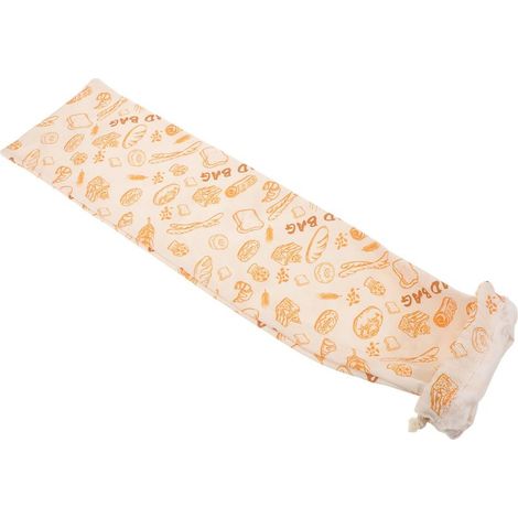 Sac à pain réutilisable en lin & coton - Cordon de serrage - Pour pain maison et levain (1/5)