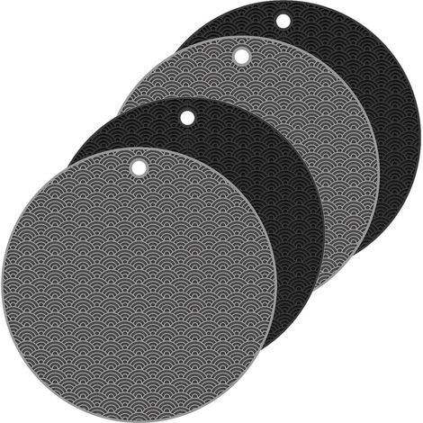 Ensemble de 4 tapis en silicone résistant à la chaleur, protections pour table et support (1/5)