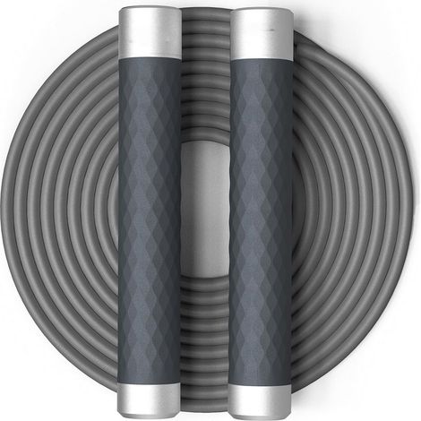 Corde à Sauter - PVC 7 mm - Longueur Réglable 2,4 à 3 m - Poignées Antidérapantes - Avec Poids Amovibles 100 g - Pour Adultes (1/5)