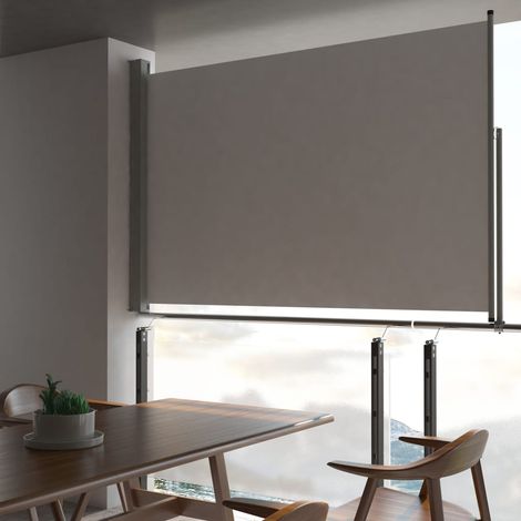 Auvent latéral rétractable de patio,Auvent facile à assembler Anti-UV 160 x 300 cm Gris -FR91178 (1/5)