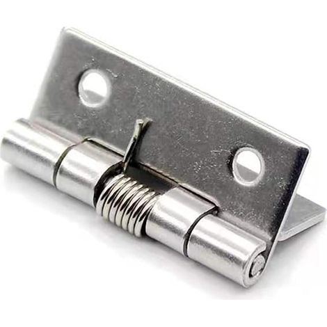 Juego de 12 bisagras de resorte de acero inoxidable 304, de apertura y cierre automáticos, para puertas ocultas, bisagras de resorte de cierre (3,8 cm) (1/4)