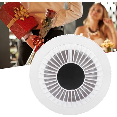 Ventilateur de plafond portable pour camping avec lampe de plafond, veilleuse, support pour ventilateur électrique, rechargeable par USB, blanc. (1/5)
