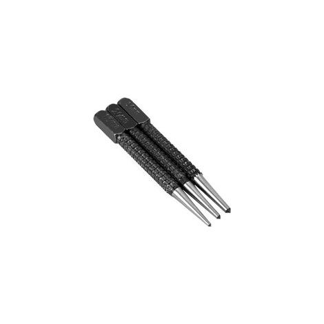 Lot de 3 poinçons centraux en acier à haute teneur en carbone (1,5 mm-3 mm) (1/5)