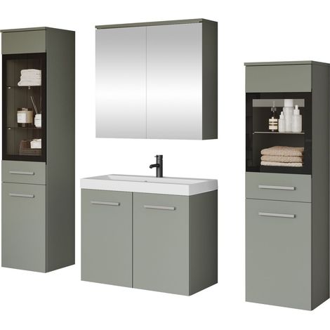 Conjunto de mueble de baño Scientia III, Verde polvoriento