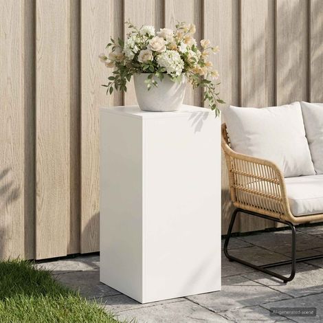 vidaXL Support de Plante Blanc 40 x 40 x 80 cm Acier (1/5)