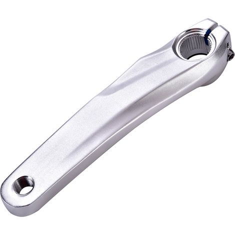 Manivelle gauche vélo en alliage aluminium, compatible groupes Shimano 590/610/SLX/XT/XTR, finition argent