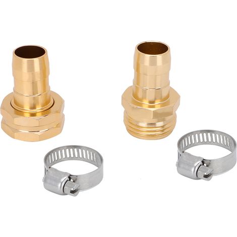Raccord tuyau DN20 aluminium lot de 2 pièces mâle femelle filetage américain robuste étanche pour arrosage jardin (1/5)
