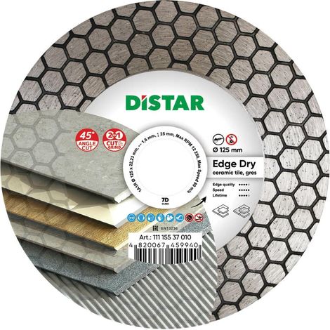 Disco de diamante Distar con filo seco 125 x 1,6 x 25 x 22,23 mm (1/5)