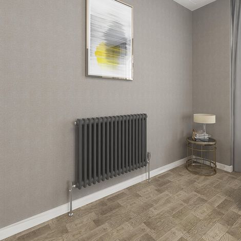 Traditional Cast Iron Style Radiator Horizontal 2 Column Anthracite 600x830mm (1/5)