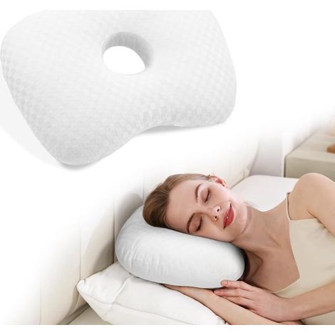 Almohadas - Almohada para piercings - Almohada tipo donut con agujero - Para orejas sensibles y piercings - Almohada para anillos - Almohada para piercings - Almohada para la cabeza - 32445 CM - Hol (1/5)