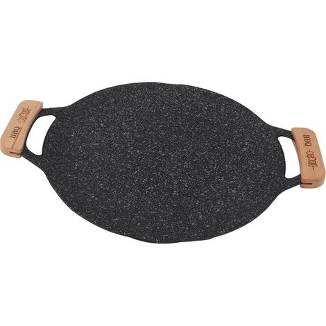 Runde Grillpfanne aus Metall mit Antihaftbeschichtung, vielseitig einsetzbare runde Pfanne für Outdoor-Camping (1/5)