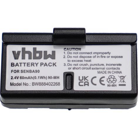 vhbw Akku kompatibel mit Sennheiser SET 200, SET 100 J, IS 550 Wireless Headset Kopfhörer (60 mAh, 2,4 V, NiMH)