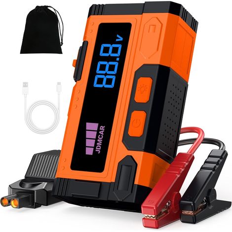 Booster Batterie Voiture 5000A, 12V Démarreur Batterie Voiture (jusqu'à 9.0L Diesel/8.5L Essence), Jump Starter avec LED, Booster Pinces Intelligentes, Protections Multiples Auto Moto SUV A (1/5)