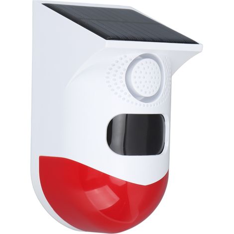 Alarme solaire avec détecteur de mouvement, son et lumière, contrôle via APP sans fil, étanche IP67, batterie intégrée, pour extérieur ferme. (1/5)