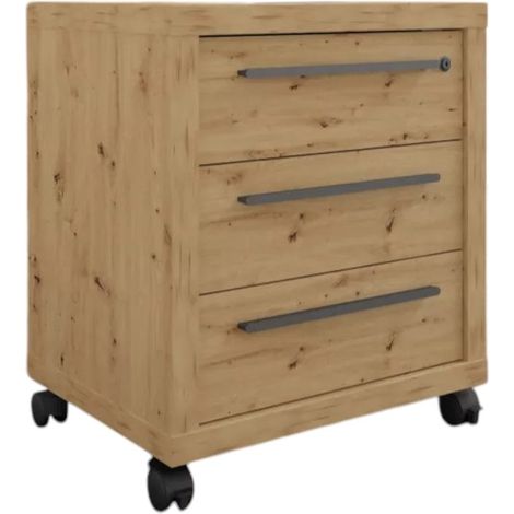 CASSETTIERA RILEGA CON RUOTE COLORE ARTISAN OAK CM.54X45XH64 (1/5)
