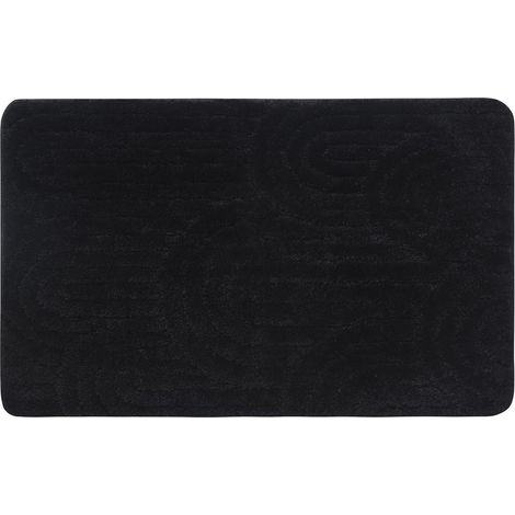 Tapis de salle de bain RIST, 50x80cm, 100% polyester, antidérapant, noir (1/3)