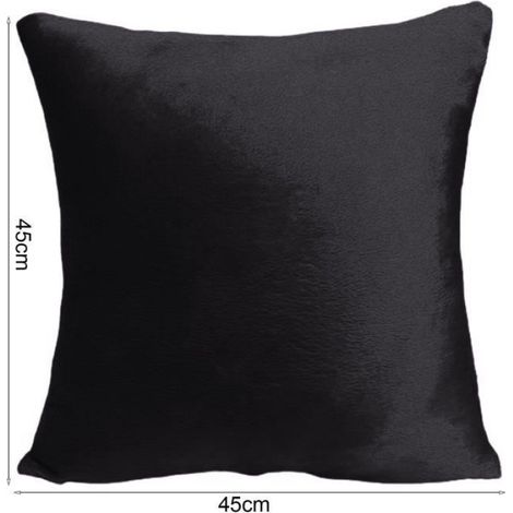 Housse de coussin en flanelle beige - - Carré 45x45cm - Style scandinave et moderne (1/4)