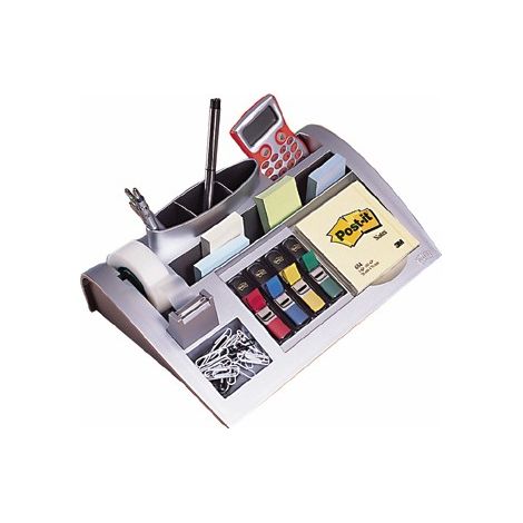 ORGANIZADOR DE MESA +POST IT BLOC NOTAS 654 + POST IT INDEX 4 DISP PEQUEÑOS + ROLLO CINTA SCOTCH MAGIC 19X33M