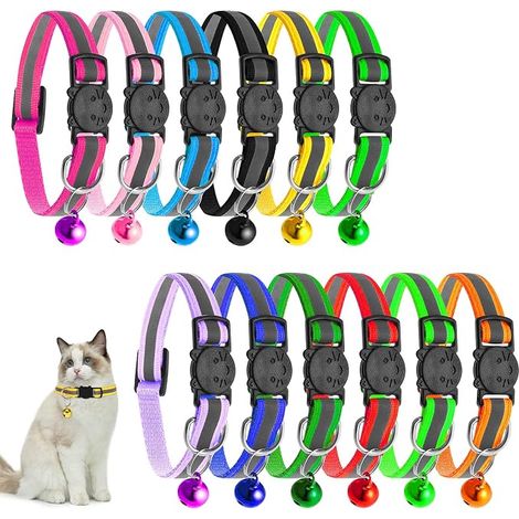 Cat Collar Collar with Reflective Strap Bell and Quick Release Belt Buckle for Kitten and Puppy (1/5)