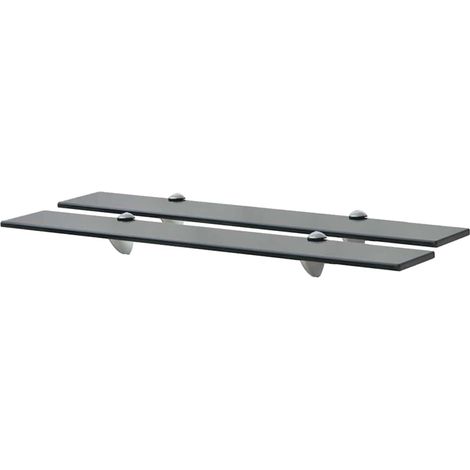 Lot de 2 Étagères murales Étagère de Rangement - Meuble de rangement Verre 70 x 10 cm 8 mm BV440322 - BonneVie (1/4)