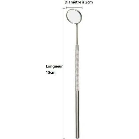 Miroirs d'inspection dentaire (lot de 4) en acier inoxydable, ronds, pour vérification des extensions de cils (1/3)