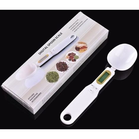 Bilancia elettronica a cucchiaio - Marca sconosciuta - Bianca 500 g/0,1 - Reset - Tara - Blocco (1/4)