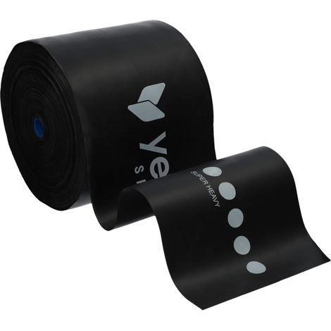 Fascia riabilitativa giallaFLAT Band TPE, nera, resistenza 12-15 kg (1/5)