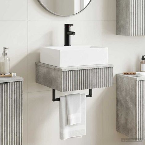 Lavabo de Lavado Montado en la Pared Gris Hormigón
