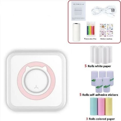 Mini imprimante pratique avec recherche d'erreurs, étiquette et poche photo, vente en gros d'usine (1/5)