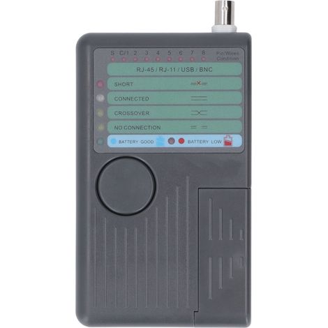 4-in-1-Netzwerktester mit LED-Anzeige und Kabeldurchgangsprüfung für RJ45, RJ11, USB und BNC (1/5)
