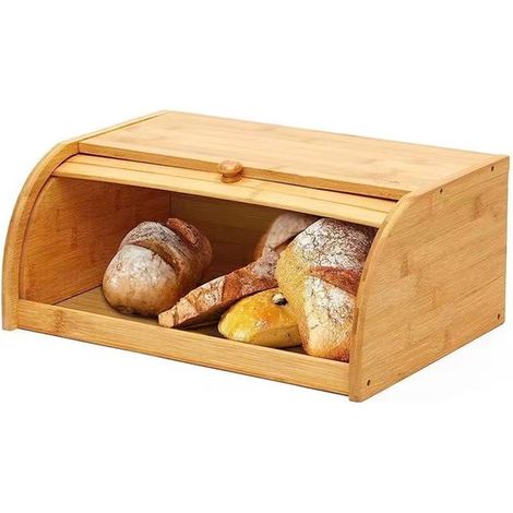 Petite boîte à lunch - Boîte à lunch - Contenant à repas - Boîte à pain - Bambou - Jaune (1/5)