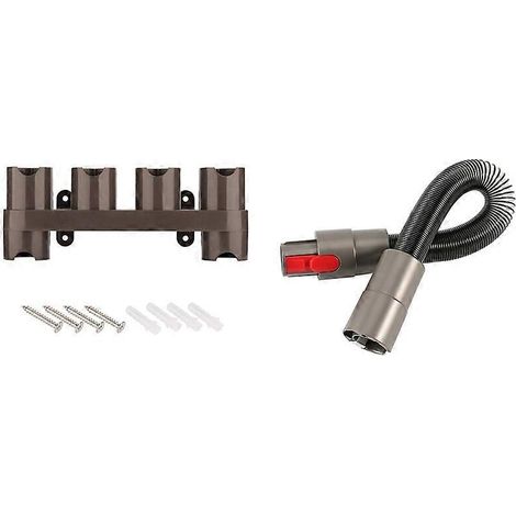Support mural pour brosses et accessoires, 6 emplacements de rangement et flexible d'extension pour aspirateur Dyson V8, V7, V10 et V11 (1/2)