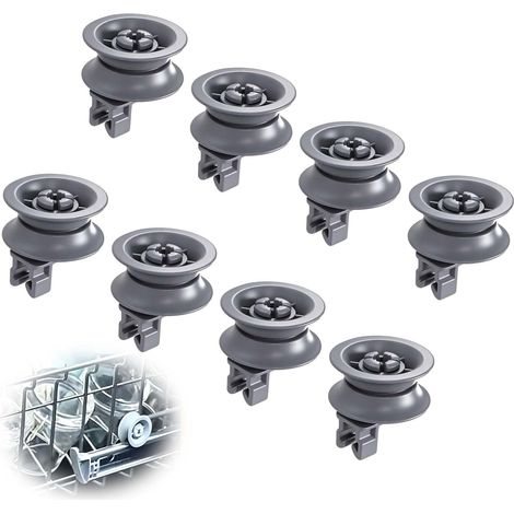 Roulette Lave Vaisselle pour Panier Inférieur, Basket Roller Universel Haute Résistance, Compatible avec Bosch, Réparation Rapide du Panier de Lave-Vaisselle Couvert, Modèle 165314 (Upper 30mm) [Class (1/5)