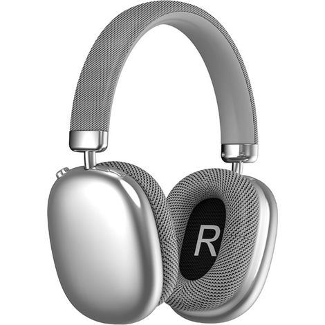 Casque Audio Bluetooth Sans Fil P959, Écouteurs Circum-Auriculaires, 40 mm, Charge Type-C, 8h Autonomie, Radio FM, Argenté (1/5)