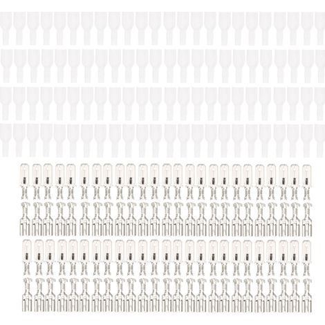 Kit de 200 cosses à sertir en laiton étamé de 6,3 mm avec manchon isolant (1/5)