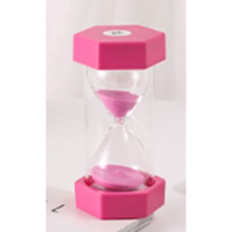 Sablier pour le contrôle visuel du temps, durée 5/10/15/20/30 minutes, finition rose, pour la cuisine, la salle de classe, les jeux et le bureau.-AquaForge (1/5)