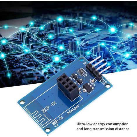 ESP-01 Drahtlosadaptermodul mit Wi-Fi-Seriell-Schnittstelle, 3,3V/5V-Funktransceiver und transparenter Übertragung (1/5)