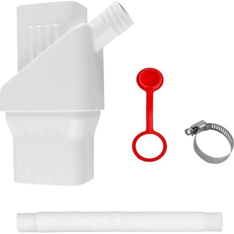 Kit de dérivation de Seau pour système de Collecte des eaux de Pluie Dérivation de Tuyau de Descente de Collecte Connectez Le Tuyau de Descente au Seau pour détourner l'eau Blanc (1/5)